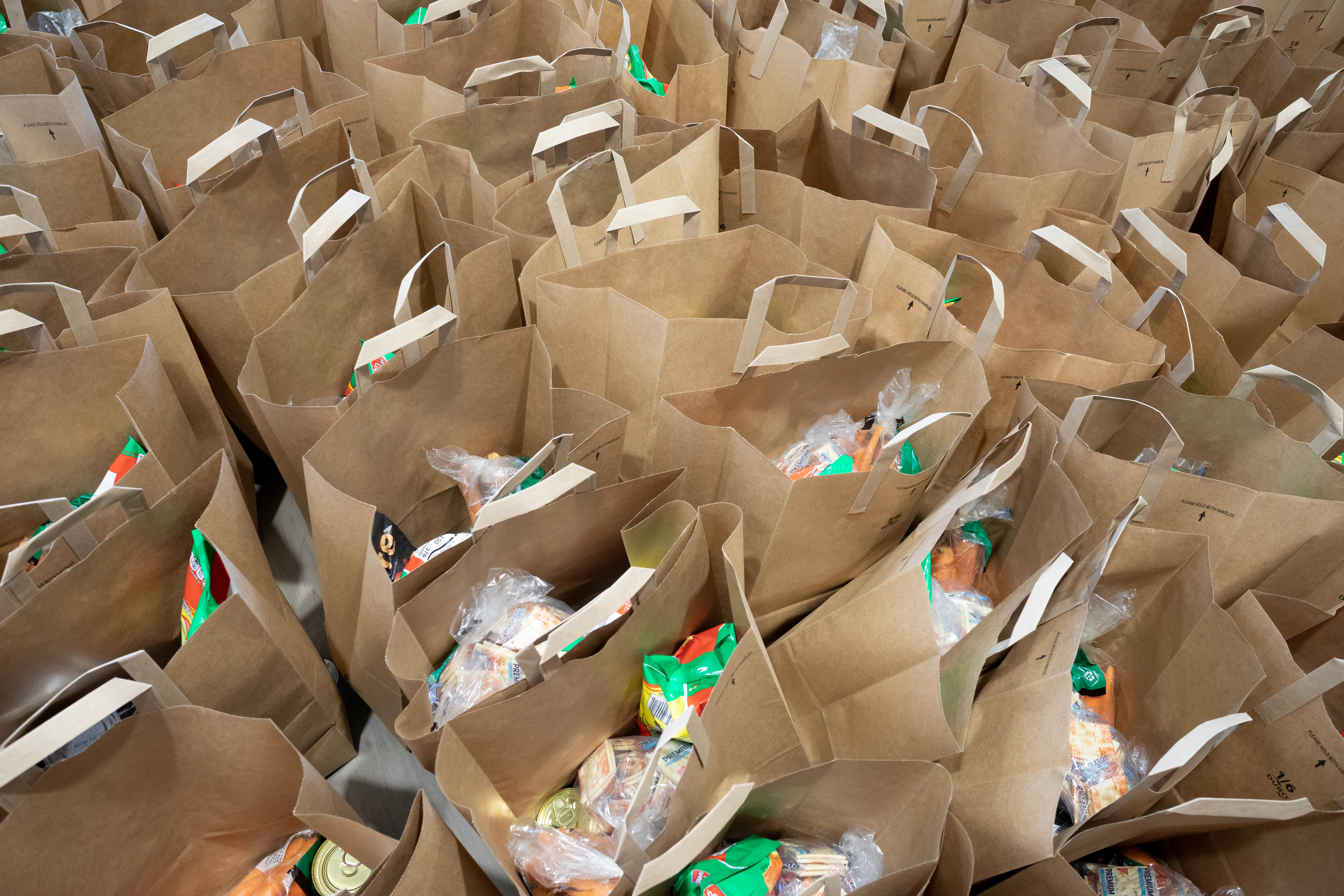Meals in Paper Bags for Donation